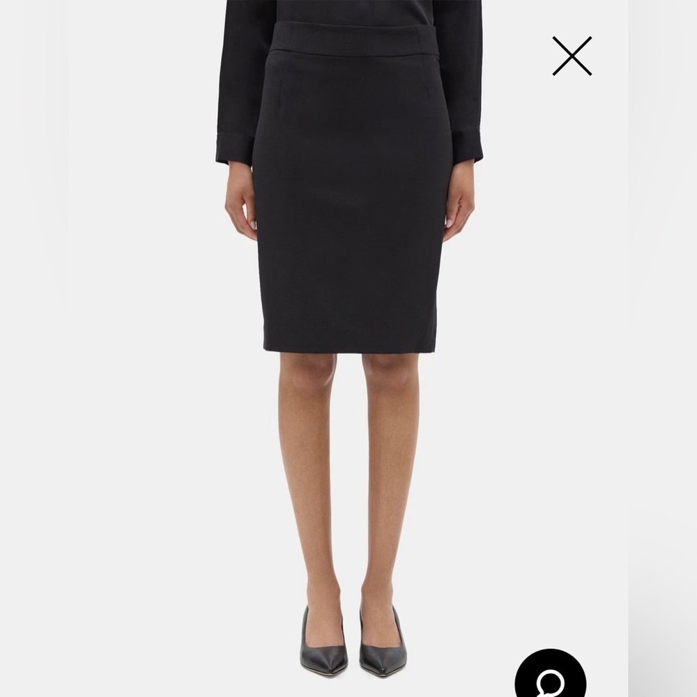 Pencil Skirt in Sevona Stretch Wool, size 0 in black